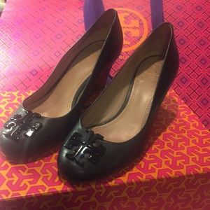 Tory Burch Black Wedges